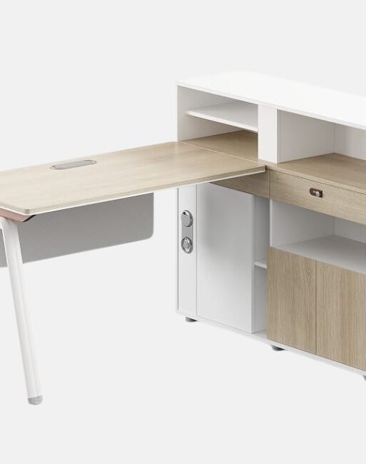 Office Desk with Integrated Side Storage