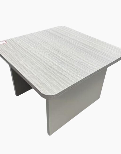 Compact Office Side Table with Sculpted Panel Base