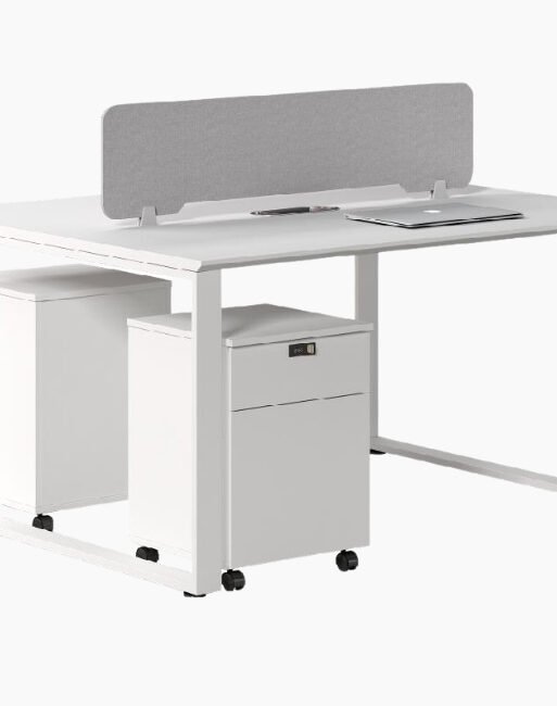 Two-to-Four Person Face-to-Face Workstation with Privacy Screens