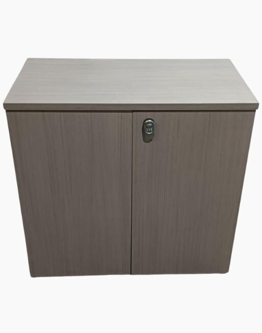 Compact Office Storage Cabinet with Open Shelf