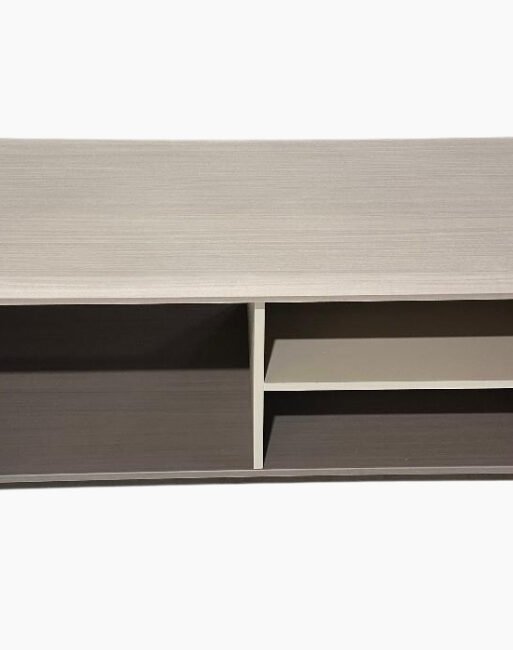 Low Rectangular Office Coffee Table with Open Storage