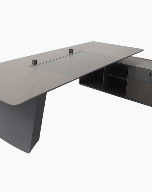 Executive Manager Desk with Curved Side Cabinet