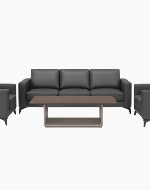 Modern Office Sofa Set with Three-Seater and Two Armchairs