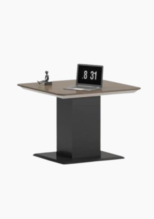 Square Office Meeting Table with Pedestal Base
