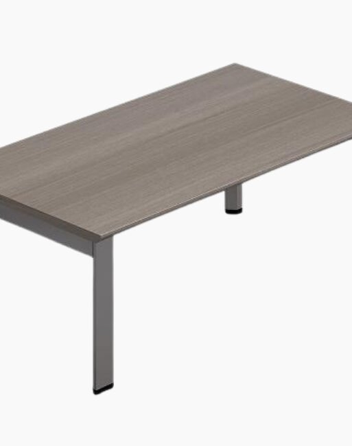 Rectangular Office Coffee Table with Metal Legs