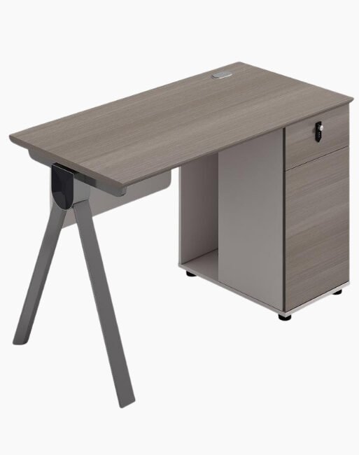 A-Frame Office Desk with Lockable Storage Pedestal