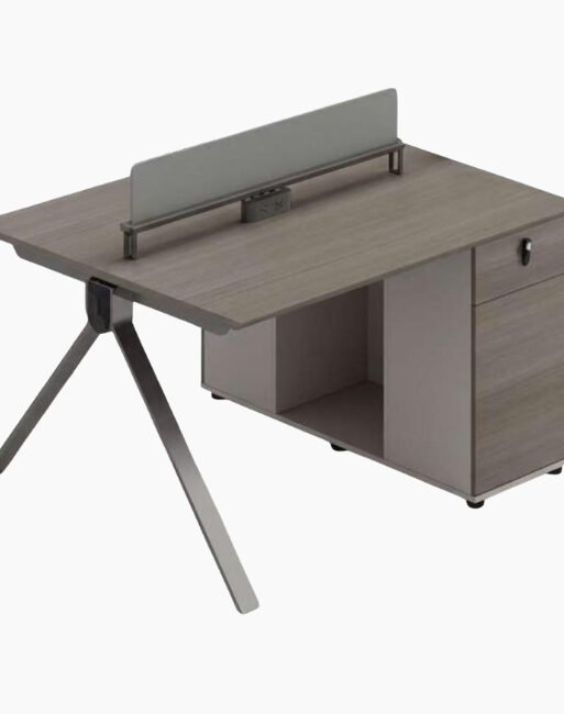 A-Frame Two-to-Four Person Office Workstation with Desk Screens